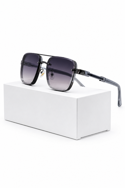 Men’s Retro Square Sunglasses | Gradient Lens