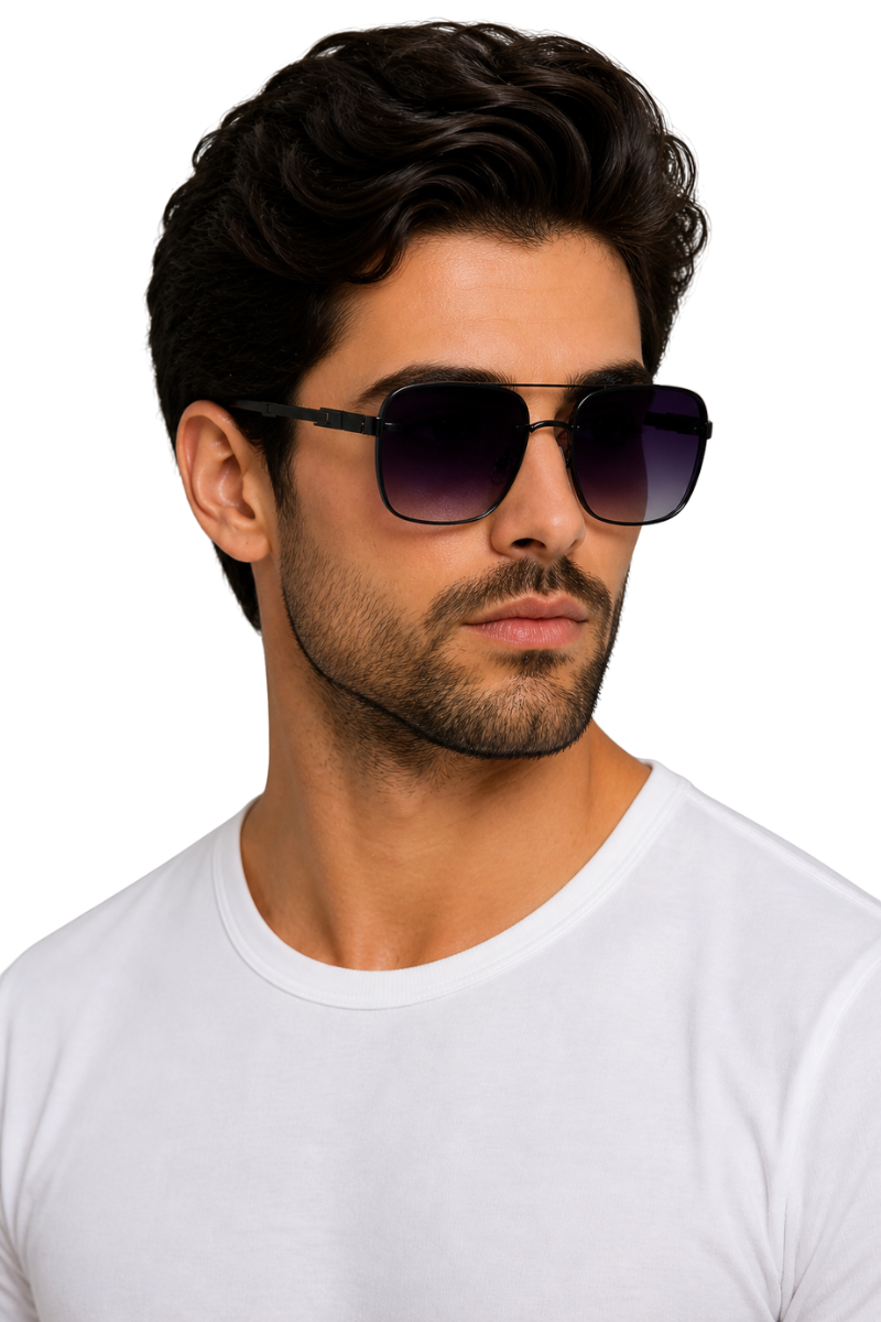 Men’s Retro Square Sunglasses | Gradient Lens