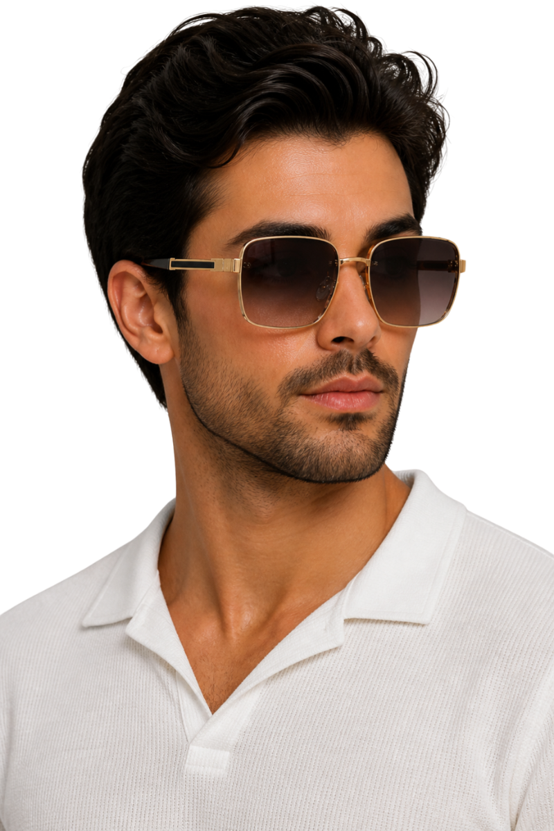 Men’s Retro Square Sunglasses | Gradient Lens