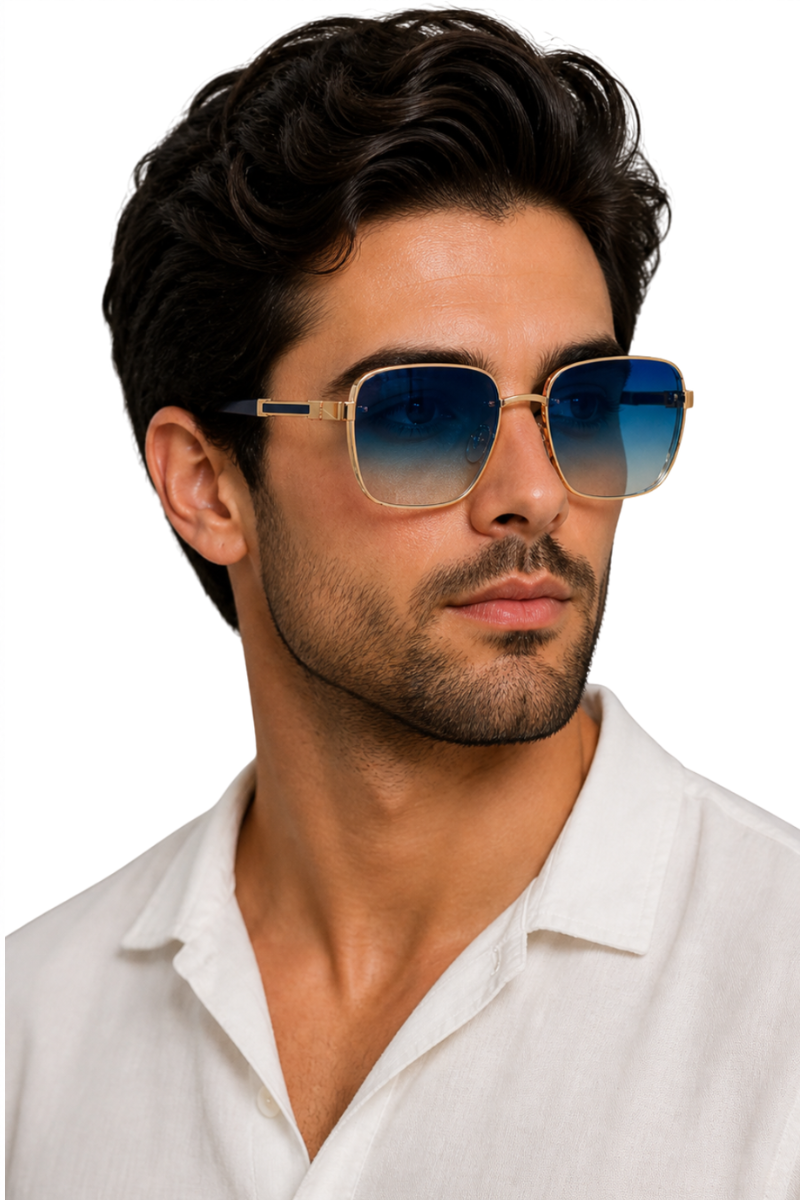 Men’s Retro Square Sunglasses | Gradient Lens