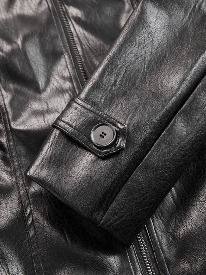 Women’s Vintage Stand Collar Jacket | Black