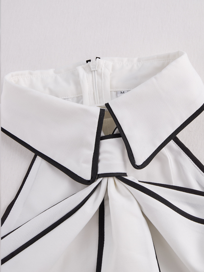 Women’s Halter Neck Blouse | Contrast Trim