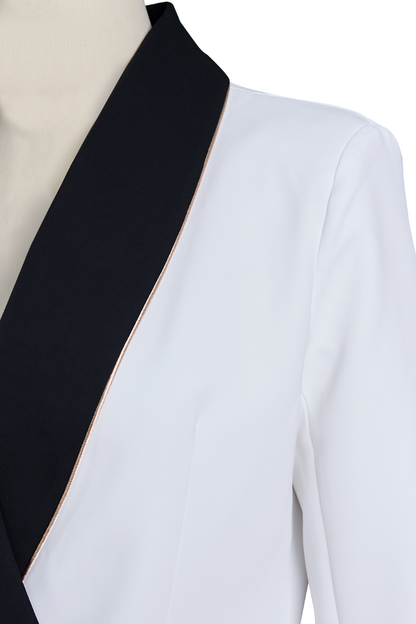 Women’s Asymmetrical Blazer | Contrast Lapel
