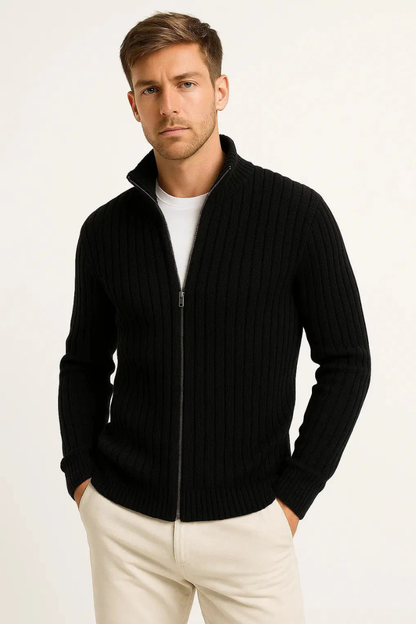 Men’s Classic Cardigan | Ribbed Design