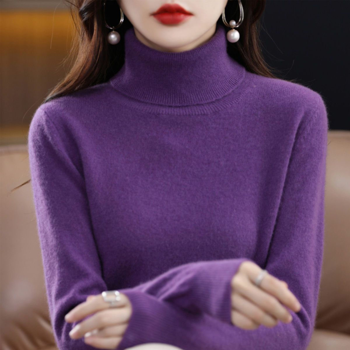Women’s Soft Turtleneck Sweater | Regular Fit
