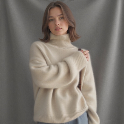 Women’s Soft Oversized Turtleneck Sweater | Relaxed Fit