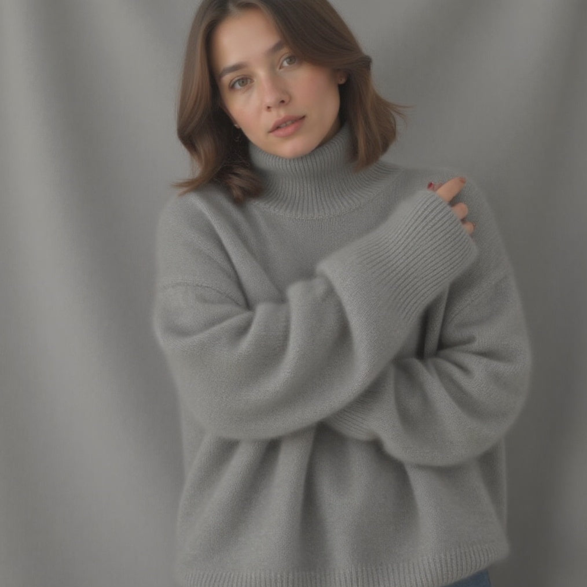 Women’s Soft Oversized Turtleneck Sweater | Relaxed Fit