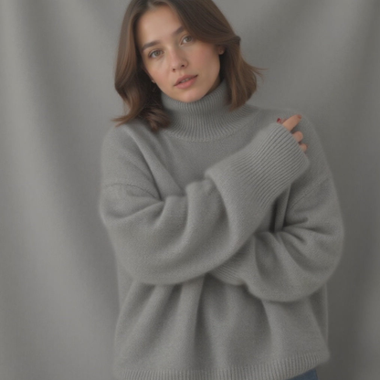Women’s Soft Oversized Turtleneck Sweater | Relaxed Fit