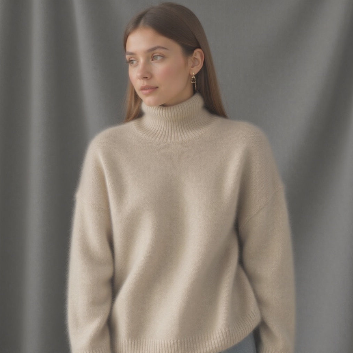 Women’s Soft Oversized Turtleneck Sweater | Relaxed Fit