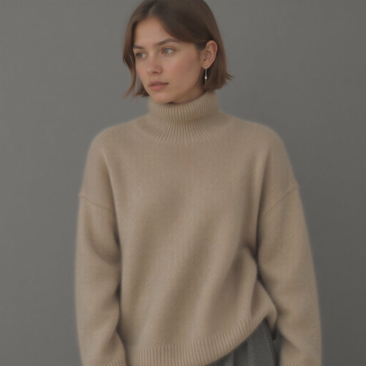 Women’s Soft Oversized Turtleneck Sweater | Relaxed Fit