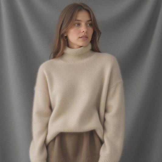 Women’s Soft Oversized Turtleneck Sweater | Relaxed Fit