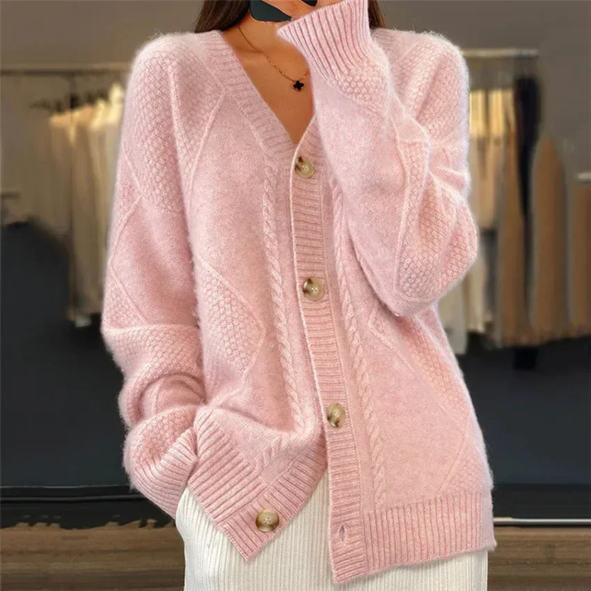Women’s Soft Patern Cardigan | Long Sleeve