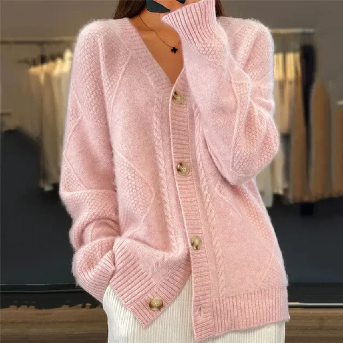 Women’s Soft Patern Cardigan | Long Sleeve