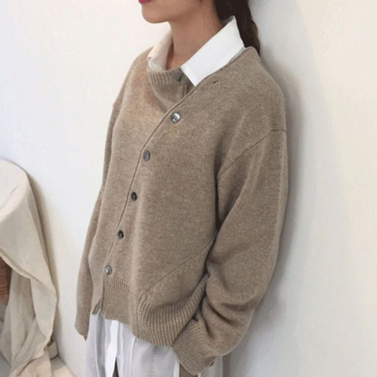 Women’s Elegant Sweater | Button-Up