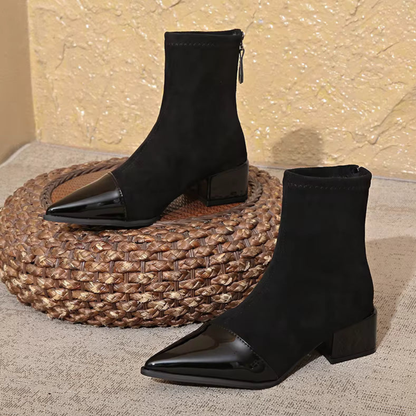 Women’s Block Heel Ankle Boots | Patent Detail