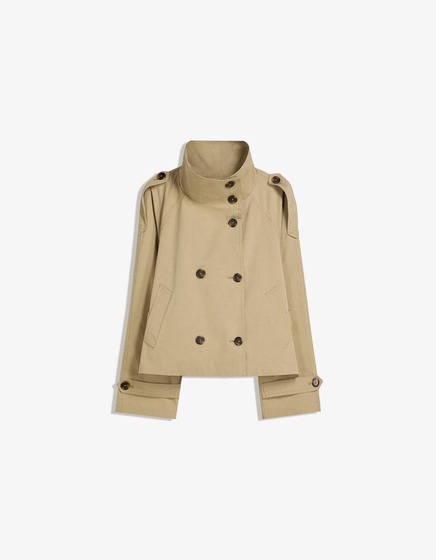Trench Coat Women - Lightweight Belted Trench Coat with Storm Flap