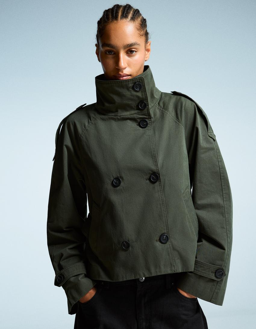 Trench Coat Women - Lightweight Belted Trench Coat with Storm Flap