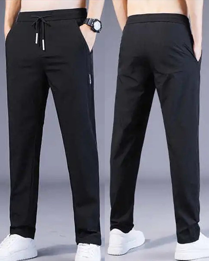 Trousers Men - Relaxed Elastic Waist Trousers