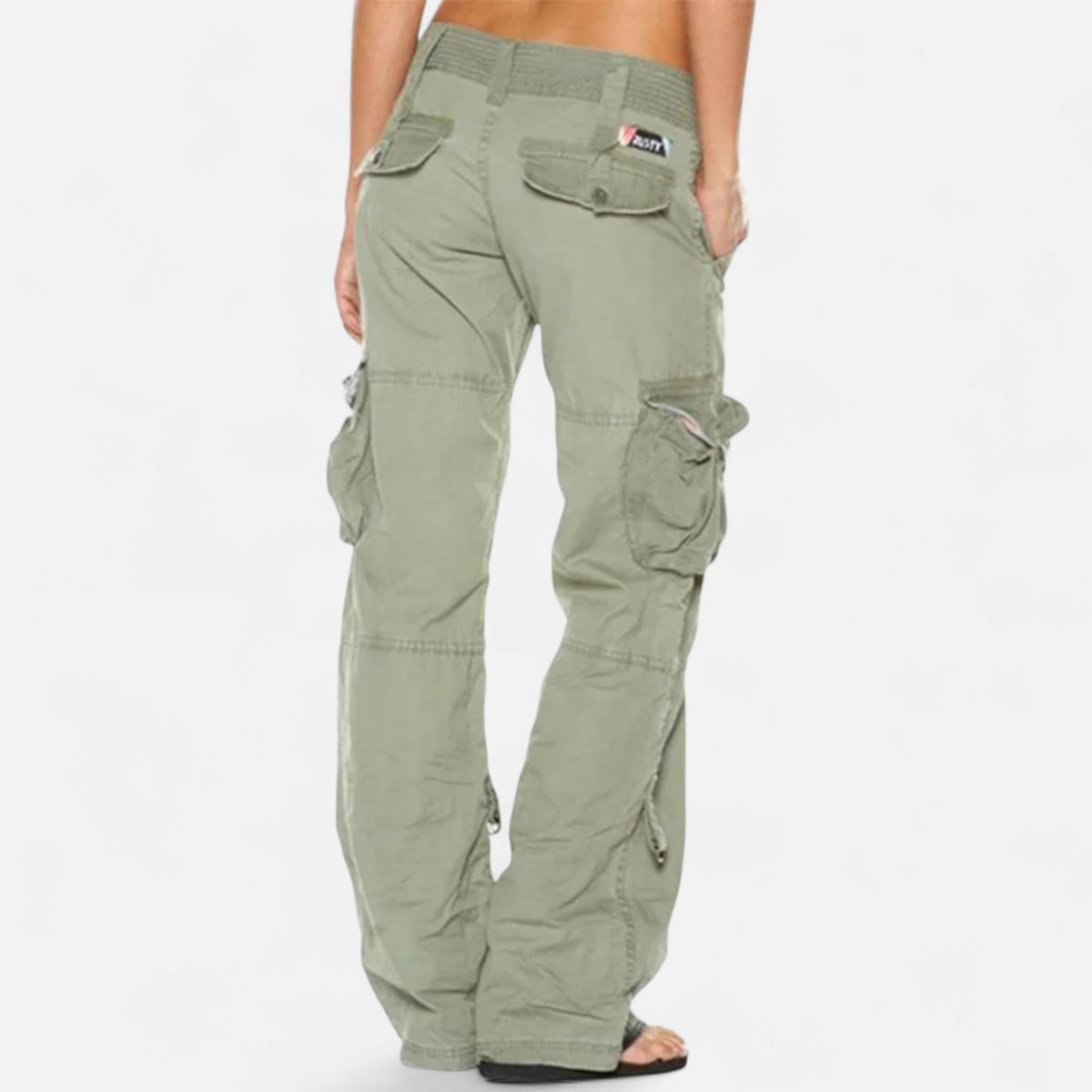 Wide Leg Relaxed Fit Cargo Trousers with Utility Pockets for Women