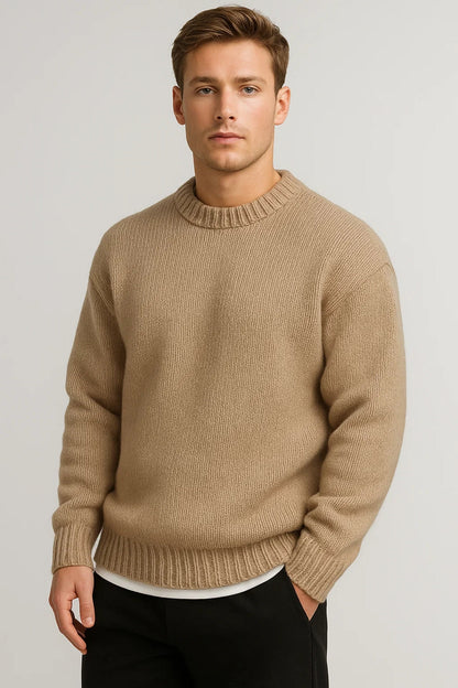 Pullover Men - Knit Oversized Crewneck Pullover
