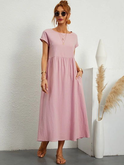 Elegant Lightweight Dress with Relaxed Flowing Cut