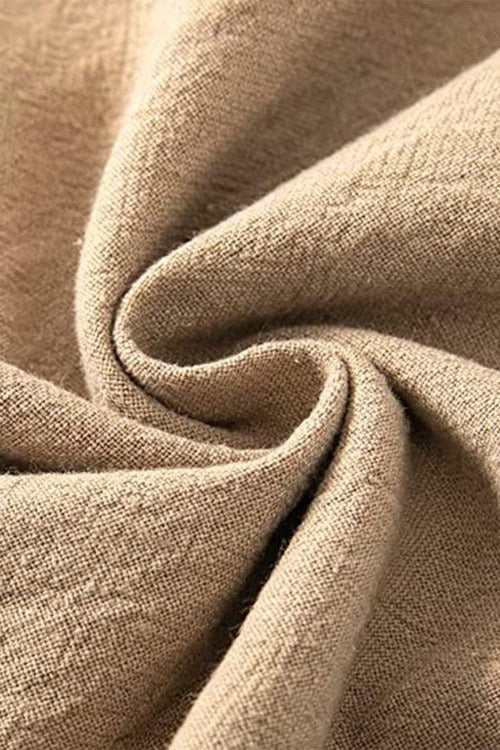 High-Waist Wide-Leg Trousers in Breathable Cotton Blend