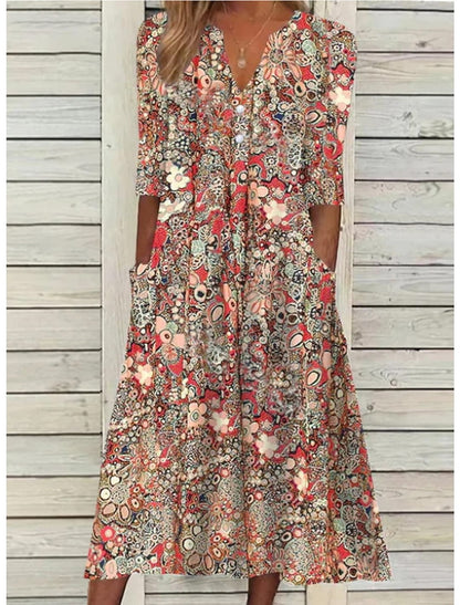 Janice | Elegant Summer Dress with Belly Cover