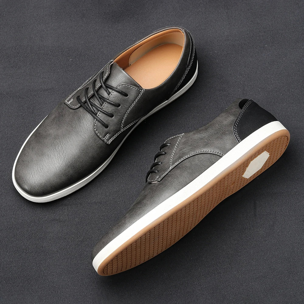 BASKETS EN CUIR