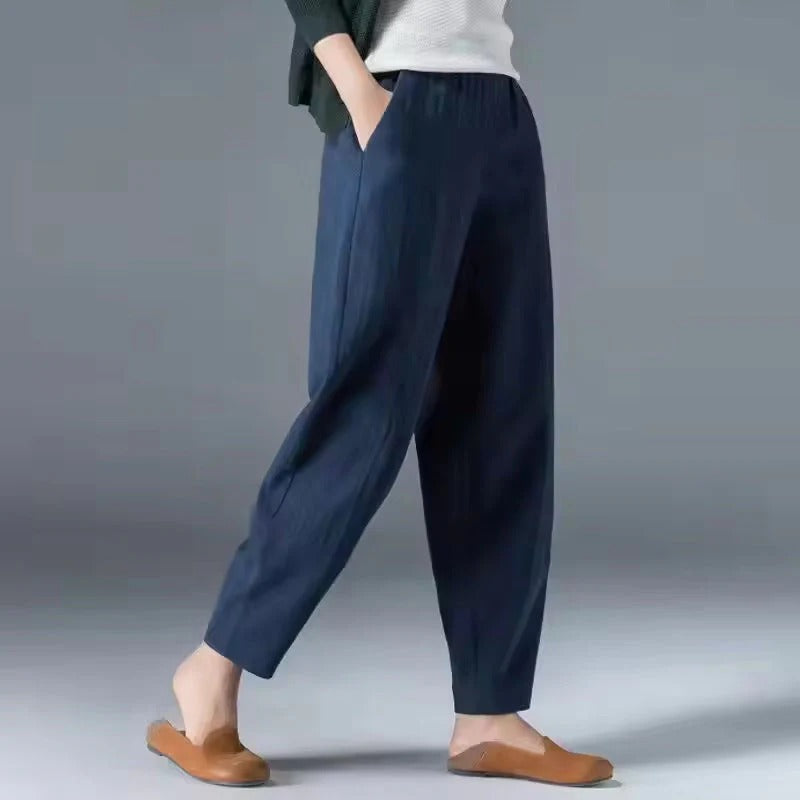 Lightweight Summer Trousers with Comfort-Stretch Waistband