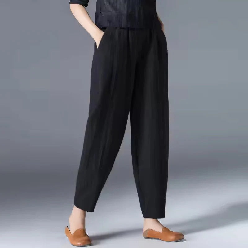 Lightweight Summer Trousers with Comfort-Stretch Waistband