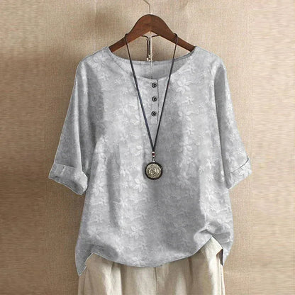 Retro-Inspired Floral Blouse