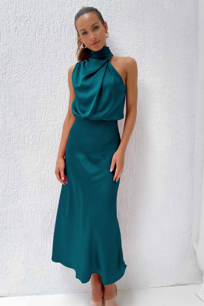 Mariana | Elegant Halter Evening Dress