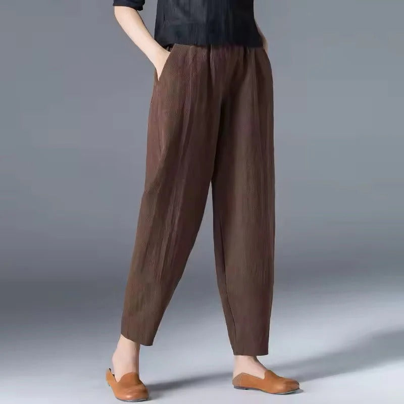 Lightweight Summer Trousers with Comfort-Stretch Waistband