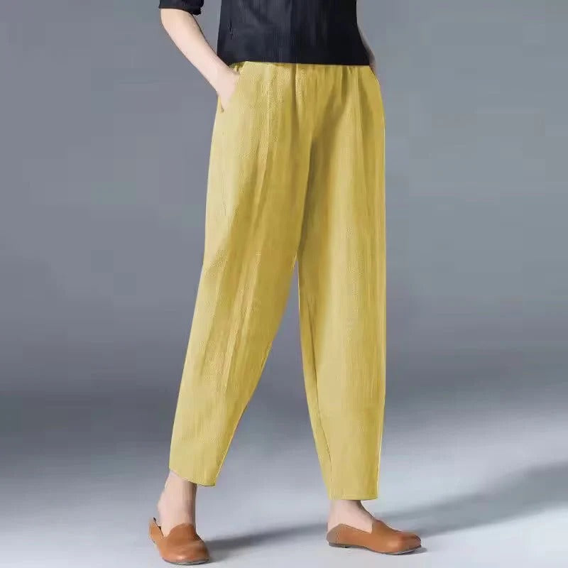Lightweight Summer Trousers with Comfort-Stretch Waistband