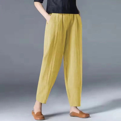 Lightweight Summer Trousers with Comfort-Stretch Waistband