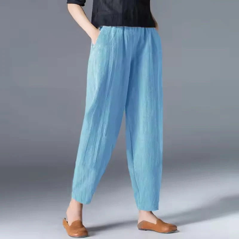 Lightweight Summer Trousers with Comfort-Stretch Waistband