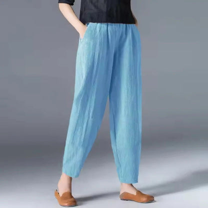 Lightweight Summer Trousers with Comfort-Stretch Waistband