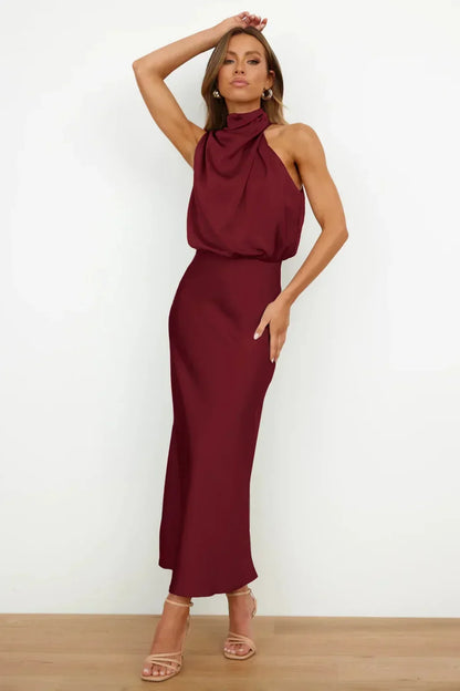 Mariana | Elegant Halter Evening Dress