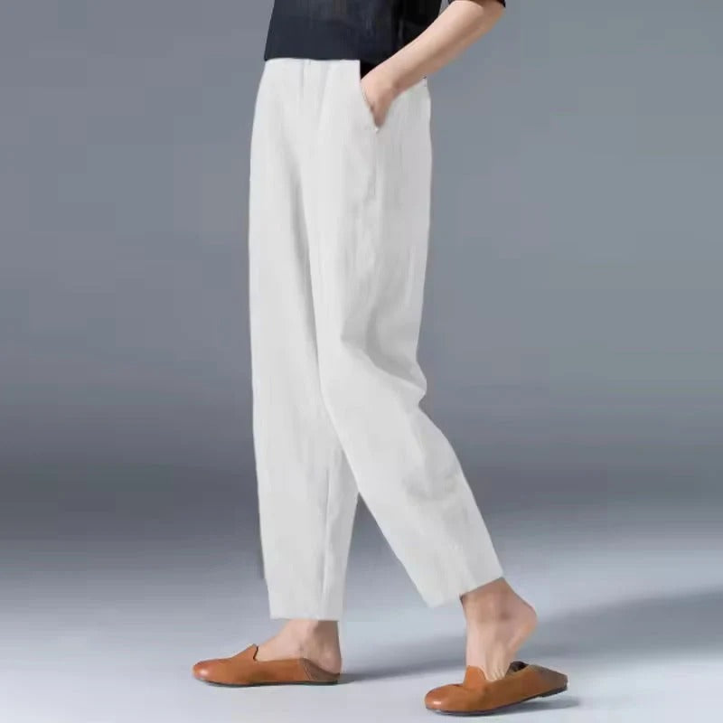 Lightweight Summer Trousers with Comfort-Stretch Waistband