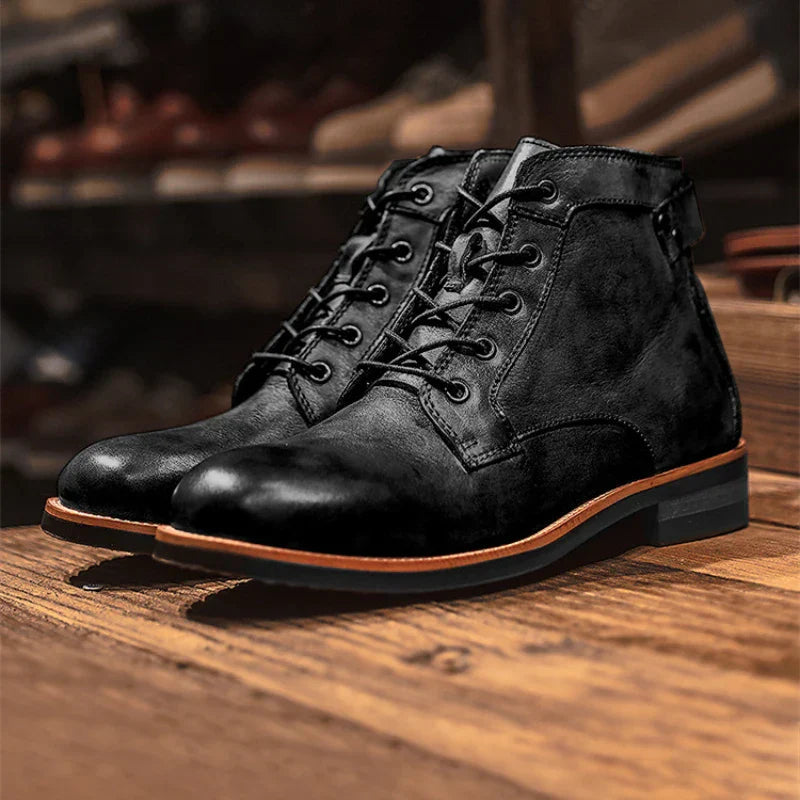 Retro Winter Boots – Comfortable Leather Boots for Men