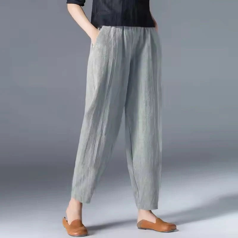 Lightweight Summer Trousers with Comfort-Stretch Waistband