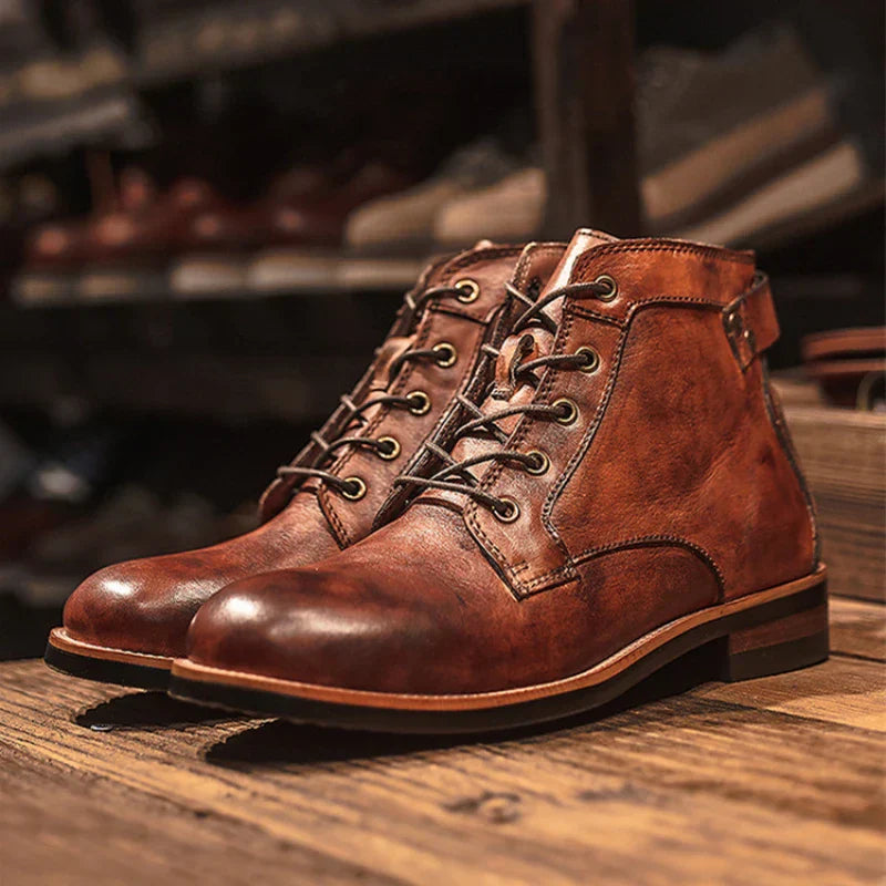 Retro Winter Boots – Comfortable Leather Boots for Men