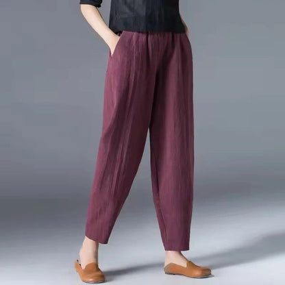 Lightweight Summer Trousers with Comfort-Stretch Waistband