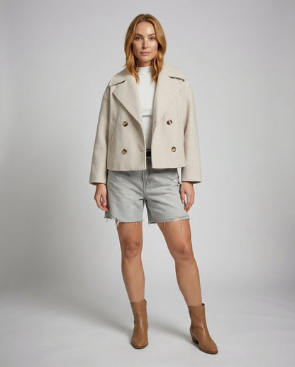 Damen Jacke mit Zweireihige & Elegant Locker | Fudus