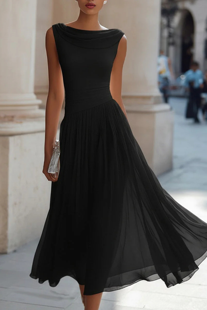 Women’s Draped Pleated Dress | Midi