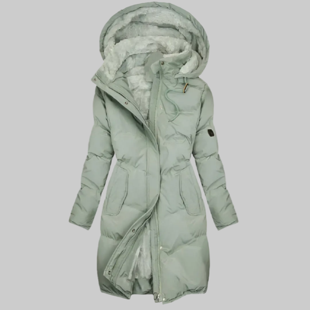 Women’s Winter Long Quilted Coat | Hooded