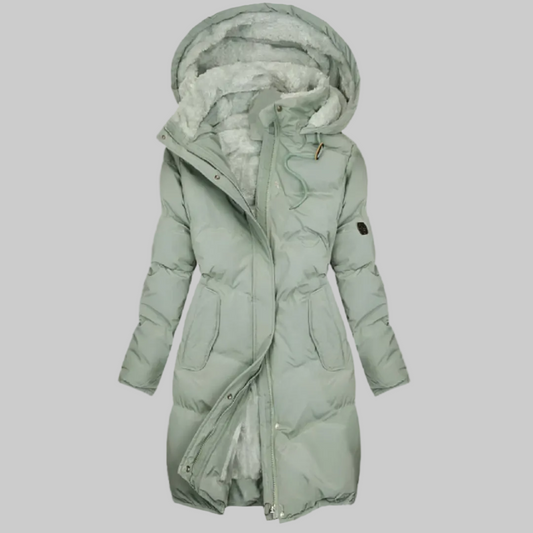 Women’s Winter Long Quilted Coat | Hooded