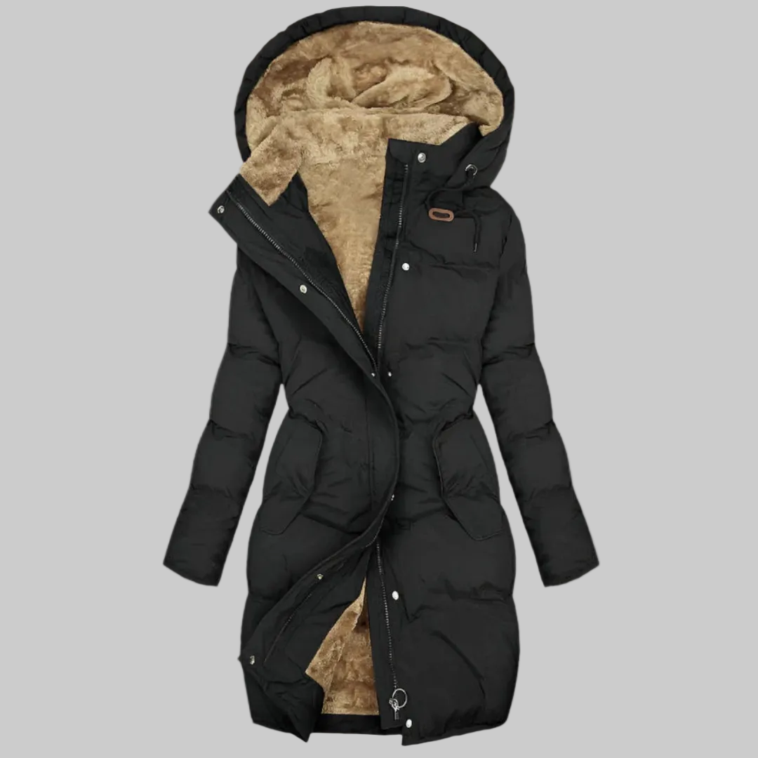 Women’s Winter Long Quilted Coat | Hooded