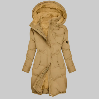 Women’s Winter Long Quilted Coat | Hooded
