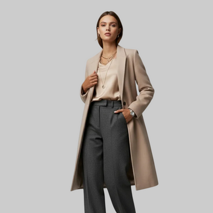 Women’s Elegant Long Overcoat | Winter